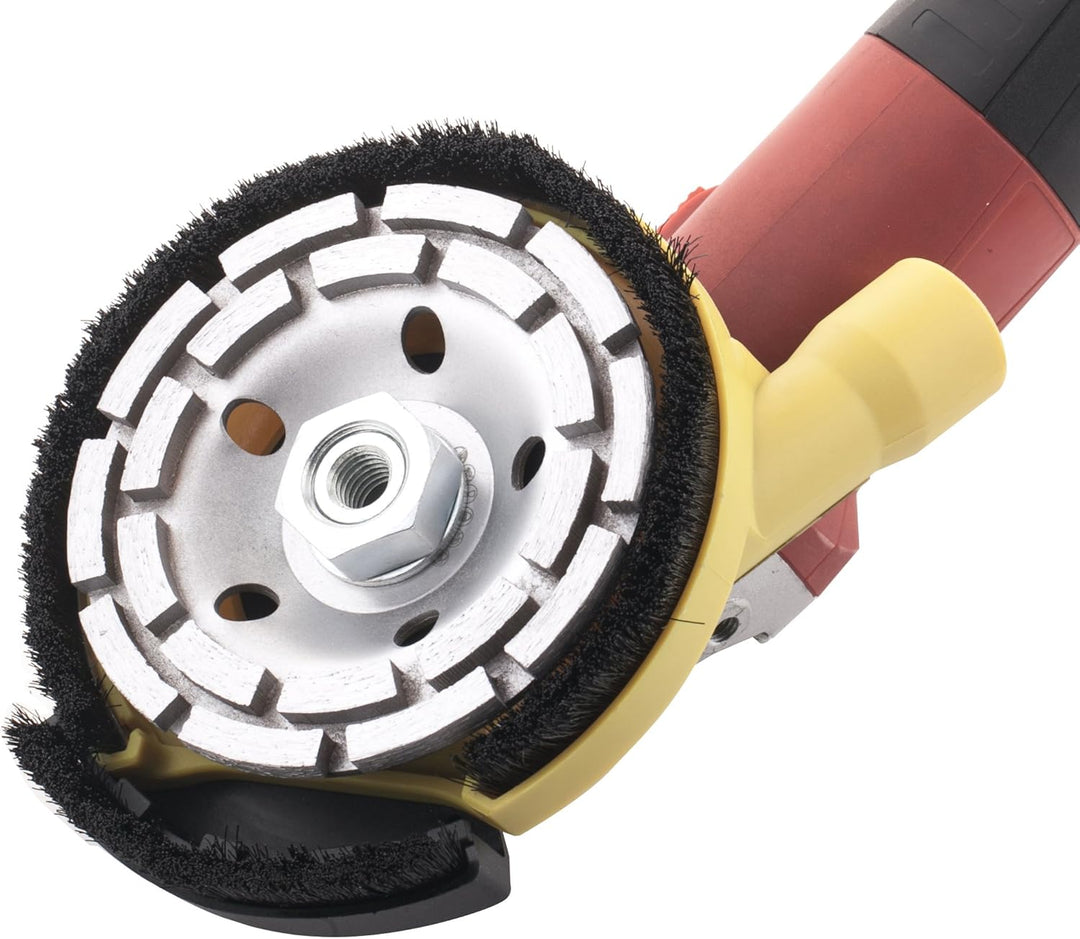 FANZTOOL universal Absaughaube für Winkelschleifer 125mm + Diamantschleiftopf (mit Schleiftopf x 2)