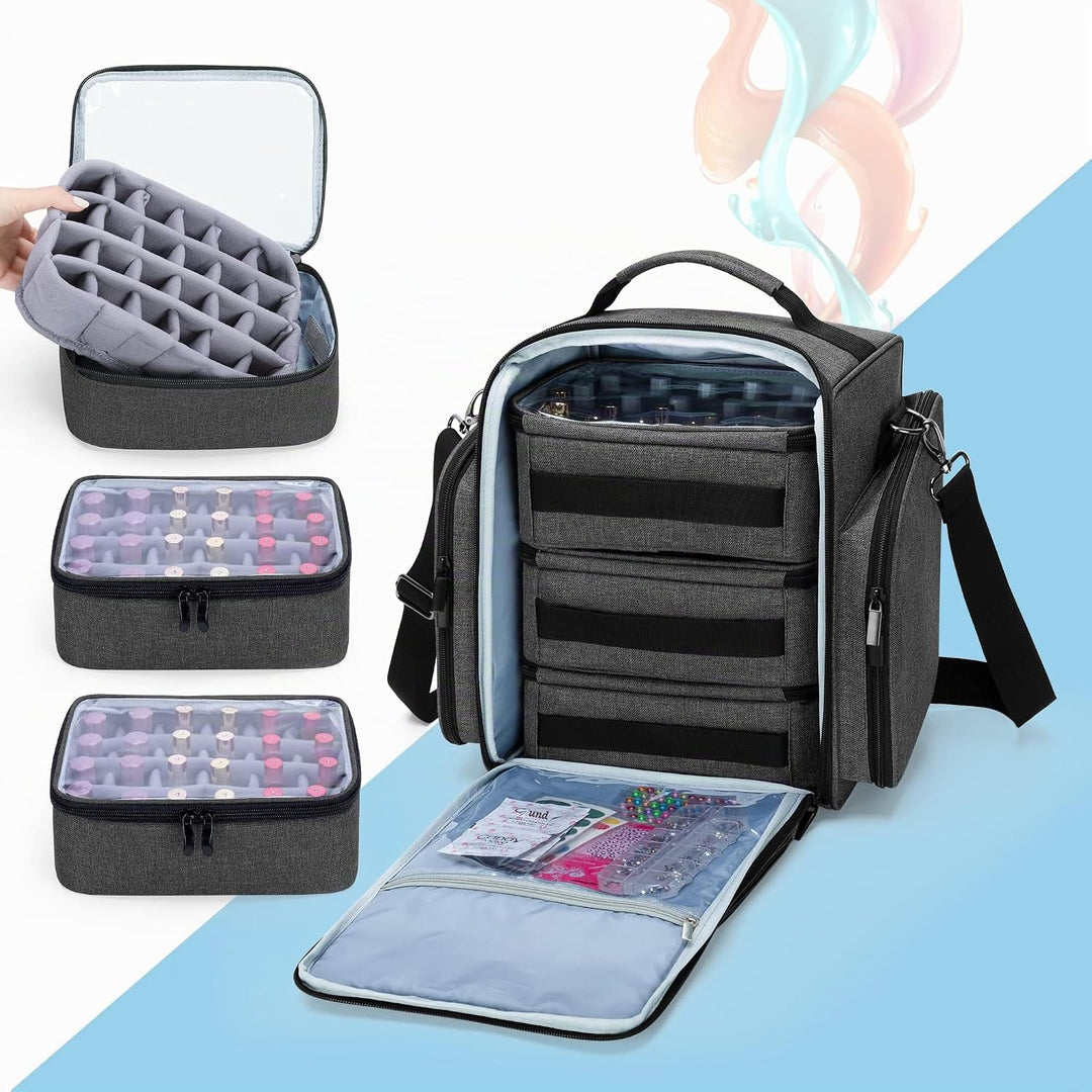 BAFASO Nagellack Aufbewahrung Tasche, Nagellack Organizer für 72 Flaschen(bis zu 15 ML), Gross Nagel