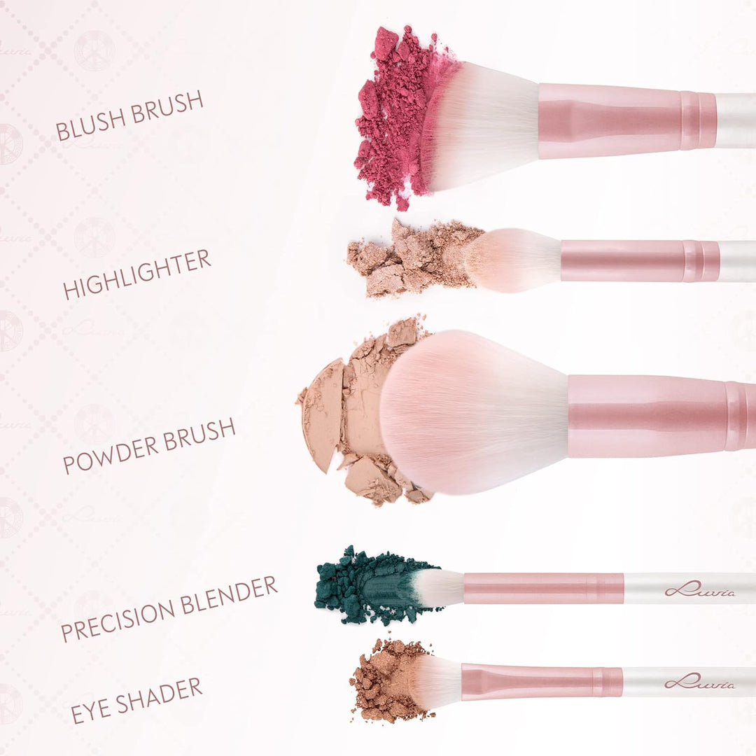 Make-Up Pinselset Luvia, Daily Essentials Brush Set, Puder- Und Augenpinsel Im Set, 5 Vegane Kosmeti