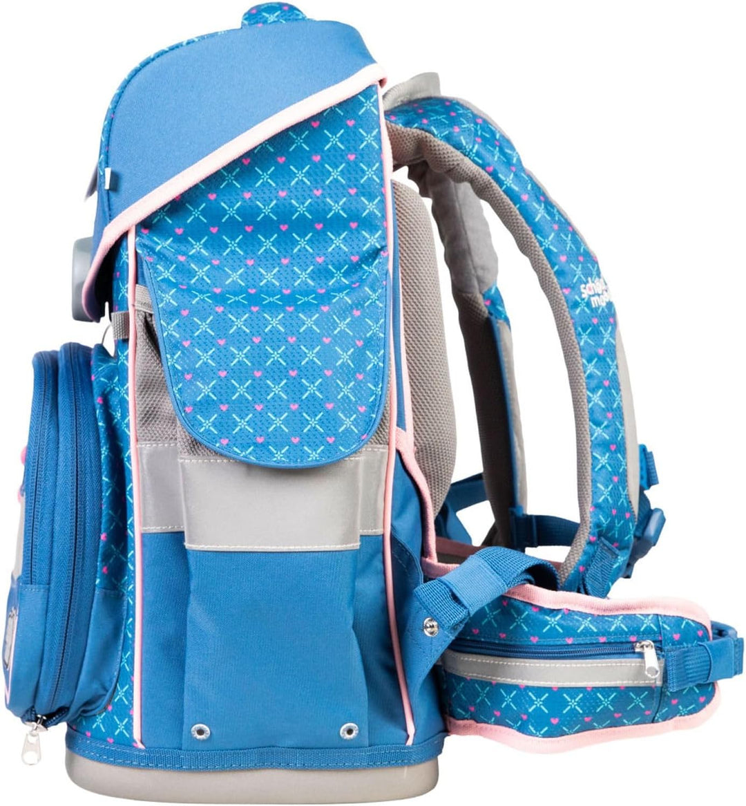 SCHOOL-MOOD Timeless Pro Schulranzenset 7-teilig 23,5L Stauraum, ergonomisches Easy Fit System für 1
