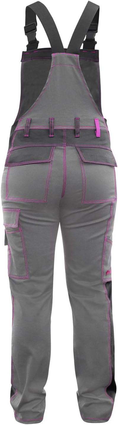 strongAnt Latzhose Damen stretch Arbeitshose für Frauen mit Kniepolstertaschen Baumwolle Cargo Hose