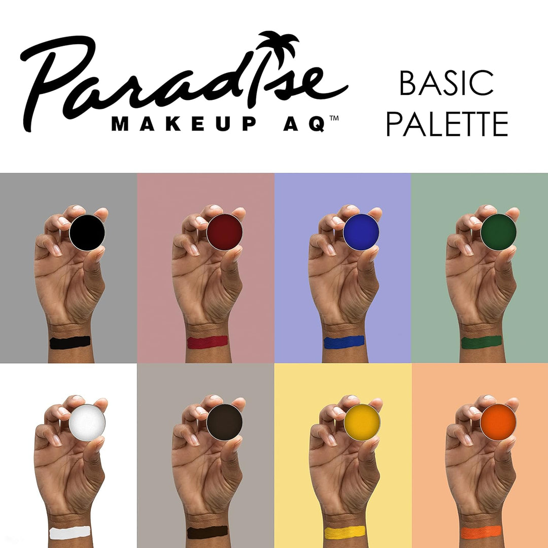 Mehron Paradise Make-up AQ 8 Color (Basic) | Magnetische nachfüllbare Körperfarben- und Gesichtsfarb