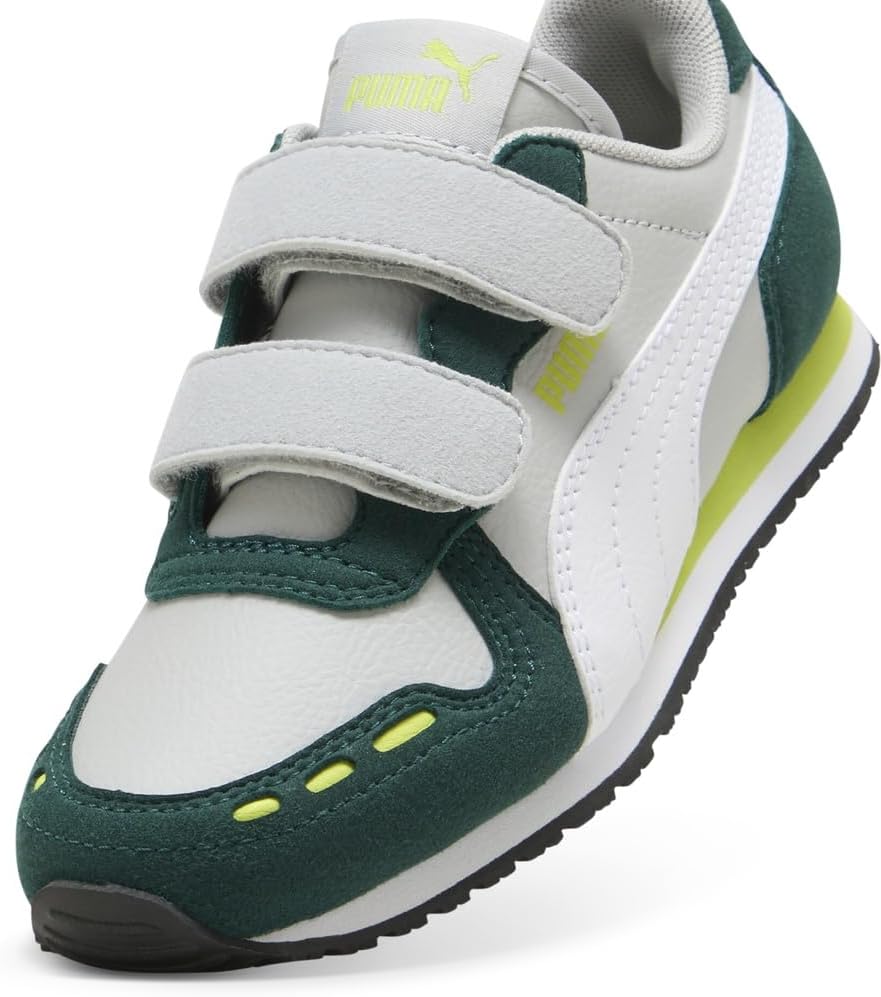 PUMA Unisex Kinder Cabana Racer Sl 20 V Ps Sneaker 28 EU Cool Light Gray Puma White Dark Myrtle Lime