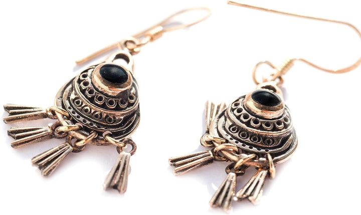 WINDALF Vintage Wikinger Ohrringe ASA 4.1 cm Bohemia Ohrschmuck Hippie-Gipsy-Ohrringe Hochwertige Br