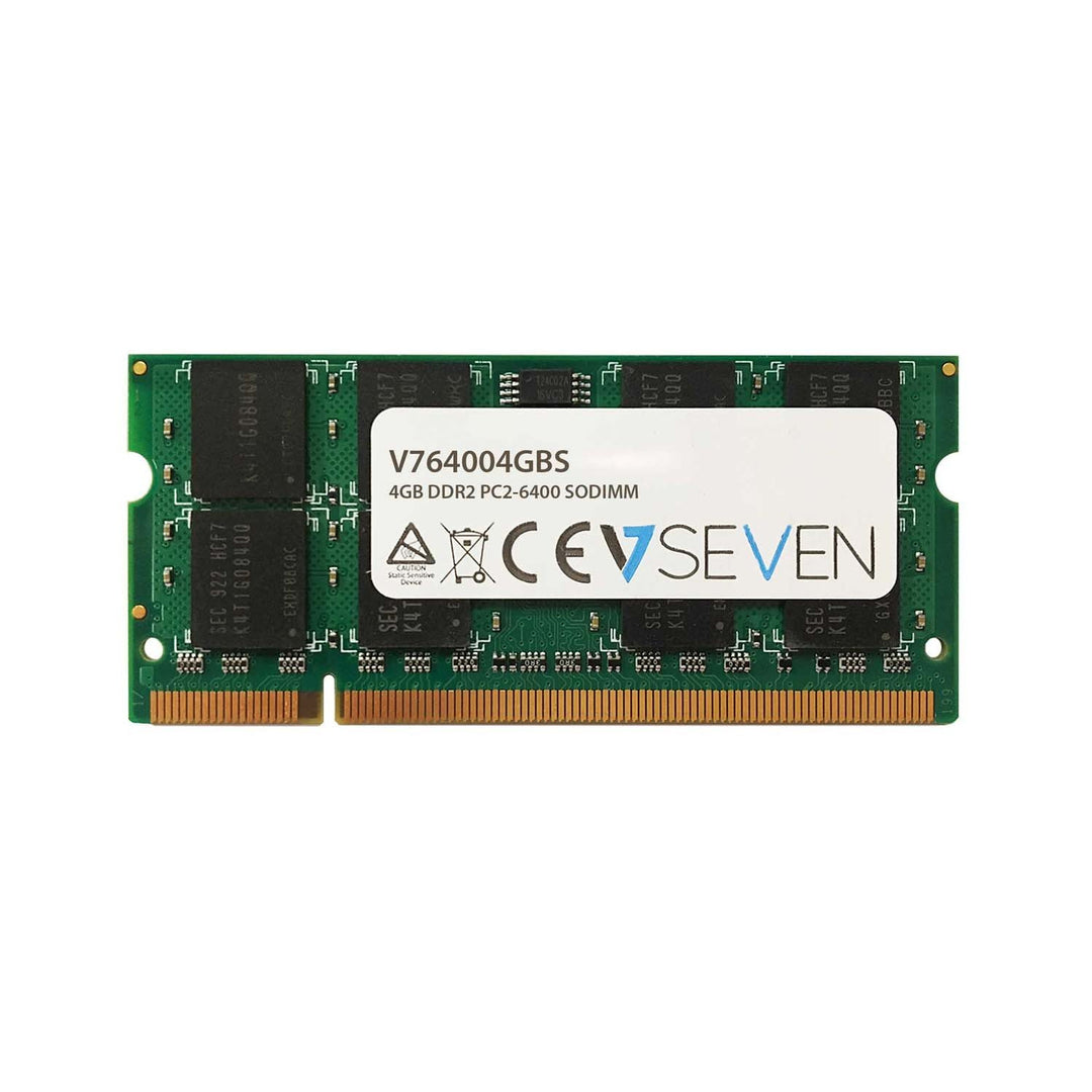 V7 V764004GBS Notebook DDR2 SO-DIMM Arbeitsspeicher 4GB (800MHZ, CL6, PC2-6400, 200pin, 1.8 Volt) No