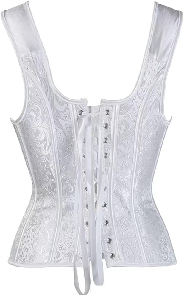 Jutrisujo Korsett Kleider Rock Tutu Corset Dress Damen Korsagenkleid Corsagen Straps Schnüren Elegan