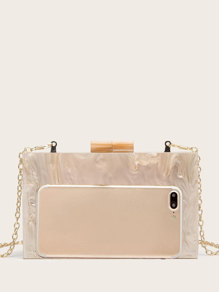 LETODE Acrylic Clutch Bags Purse Perspex Bag Handbags for Women 5239-2-apricot, 5239-2-apricot
