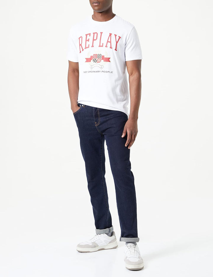 REPLAY Herren T-Shirt XS 001 White, XS 001 White