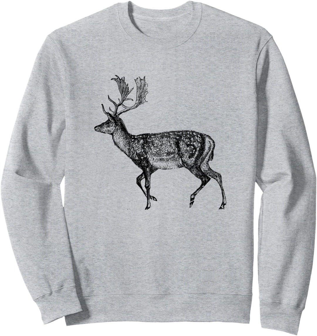 T-Shirt mit Geweih-Hirschmotiv Sweatshirt
