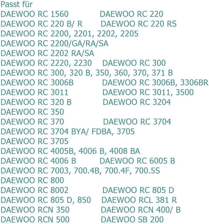 30 Staubsaugerbeutel von Staubsaugerwelt24 passend für Daewoo 30x Beutel SSW24, 30x Beutel SSW24