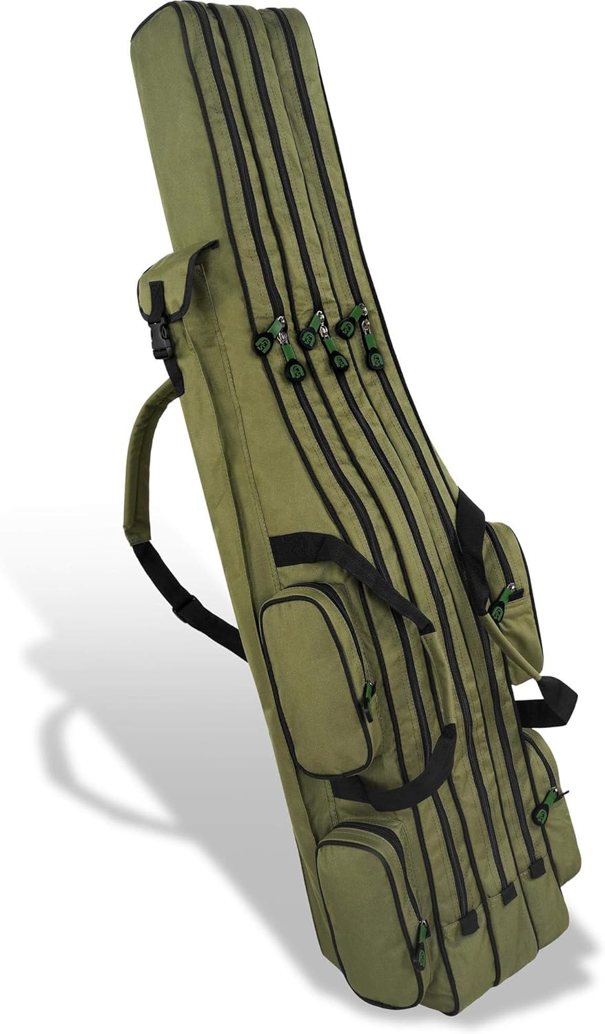 normani Allround Rutentaschen Rutenfutteral 150 cm mit 3 Innen-Fächer für 6 Ruten Anglertasche und 4