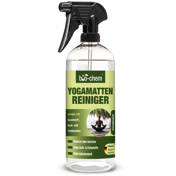 bio-chem Yogamatten-Reiniger - 750 ml - für Kunststoff- Kork und Textilmatten Sportmatten Bodenmatte