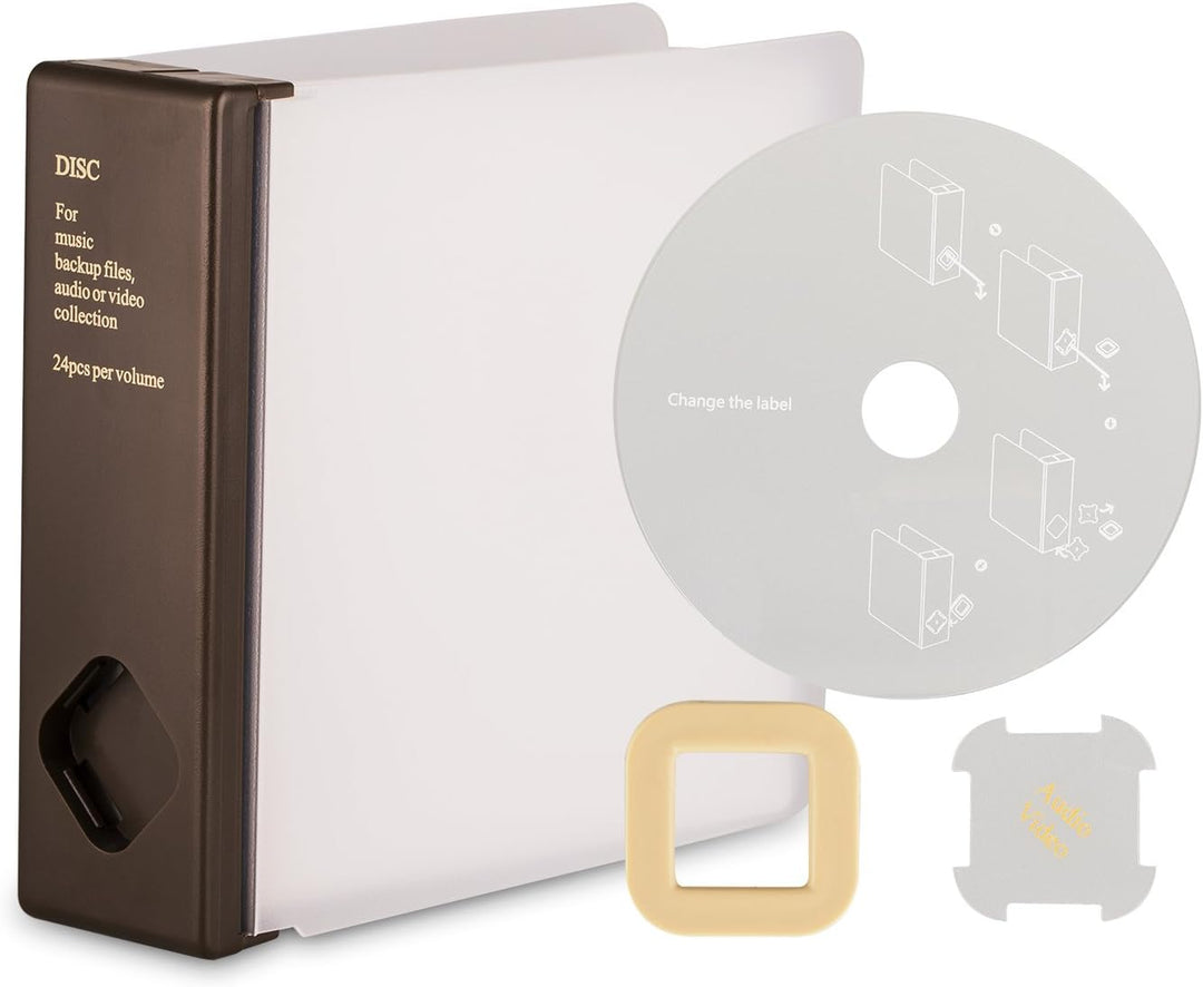 AhfuLife bunte platzsparende Album CD- oder DVD-Aufbewahrungsbox für bis zu 24 Disketten Grün (Eins)