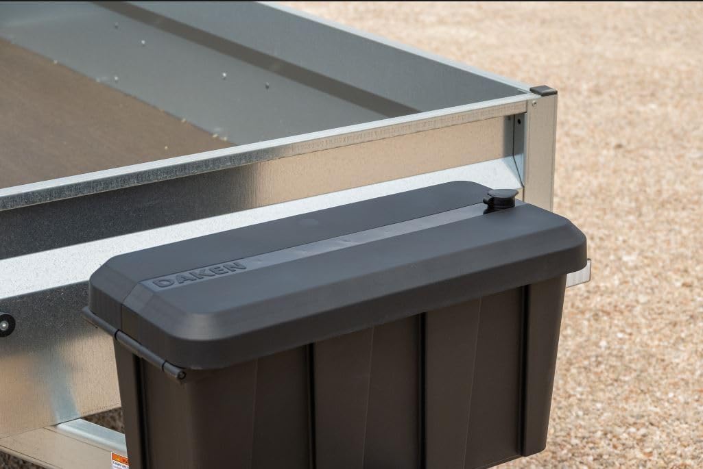 Daken Blackit 1 Deichselbox 550x250x295mm Werkzeugkasten Anhänger Transportkiste Kunsstoff Schwarz (