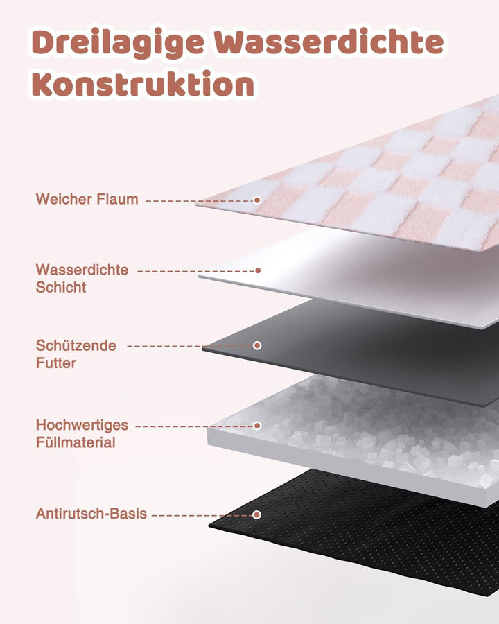 KSIIA Orthopädisches Katzenbett Flauschig 89x56cm, Abnehmbar Katzensofa Hundebett Waschbar, Hundesof