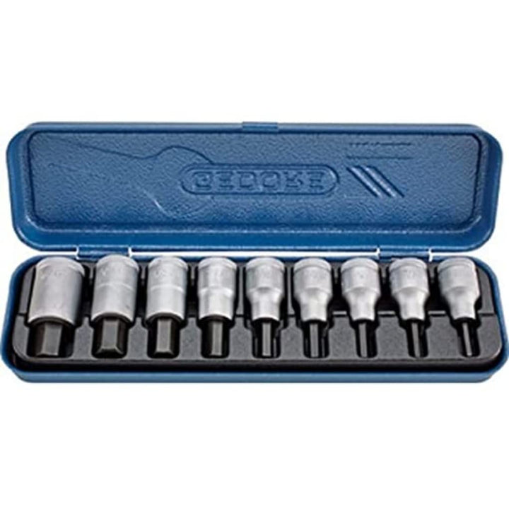 Steckschlüsselsatz IN 19 PA 9-tlg.1/2 Zoll 3/16-5/8 Zoll f.i6-KT.-Schr.GEDORE