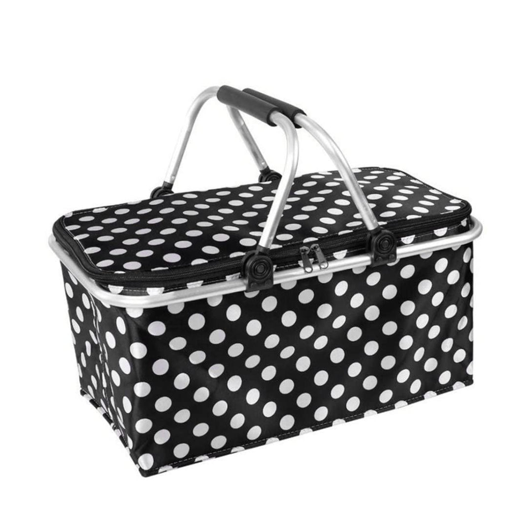 Isotherme Lunchtasche, Picknickkorb, tragbar, faltbar, Oxford-Stoff, grosses Fassungsvermögen, isoli