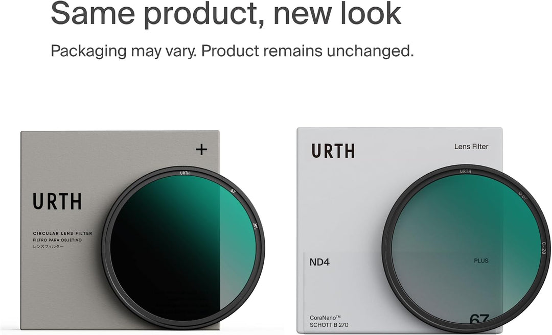 Urth 52 mm Graufilter ND4 (2 Stop) ND Filter (Plus) — Neutraldichte, 20-lagig nanobeschichtet, ultra