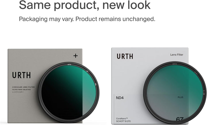 Urth 37 mm Graufilter ND4 (2 Stop) ND Filter (Plus+) 37mm, 37mm