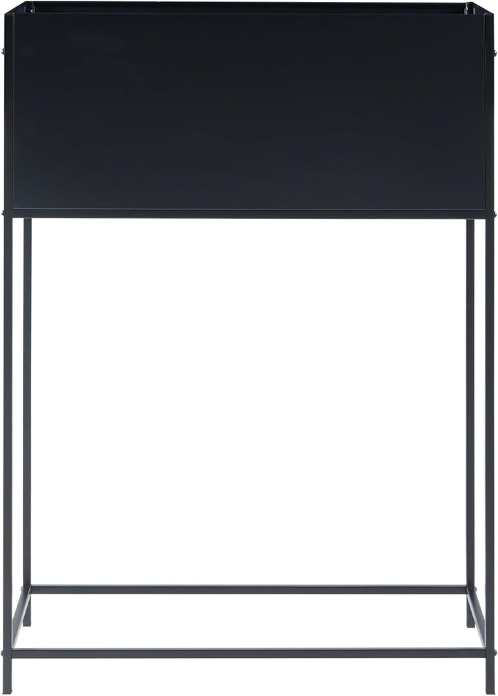 [en.casa] Blumenständer Porsgrunn Pflanzenständer mit Blumenkasten 100 x 70 x 30 cm Metall Schwarz B