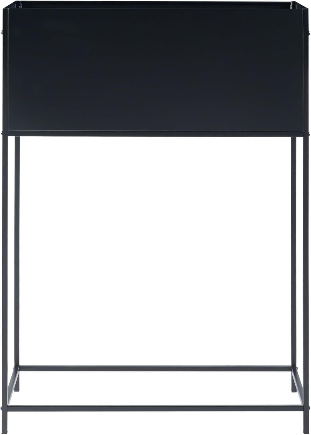 [en.casa] Blumenständer Porsgrunn Pflanzenständer mit Blumenkasten 100 x 70 x 30 cm Metall Schwarz B