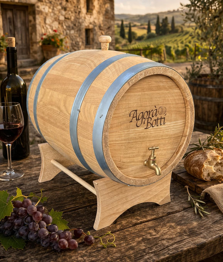 15 Liter Kastanienfass mit Messinghahn - Neue Produktion