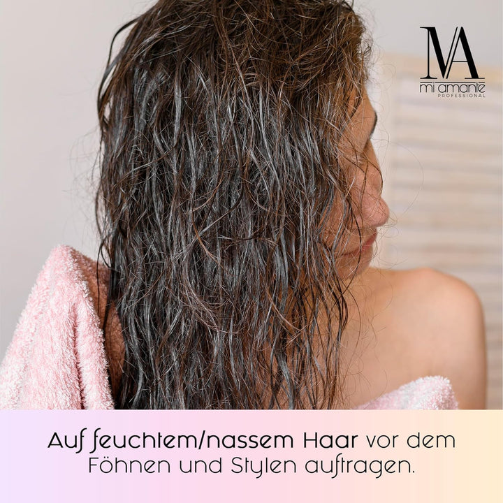 Mi Amante Ella Renew Haar Styling Creme – Intensiver Hitzeschutz für Haare Glätteisen, haarkur trock