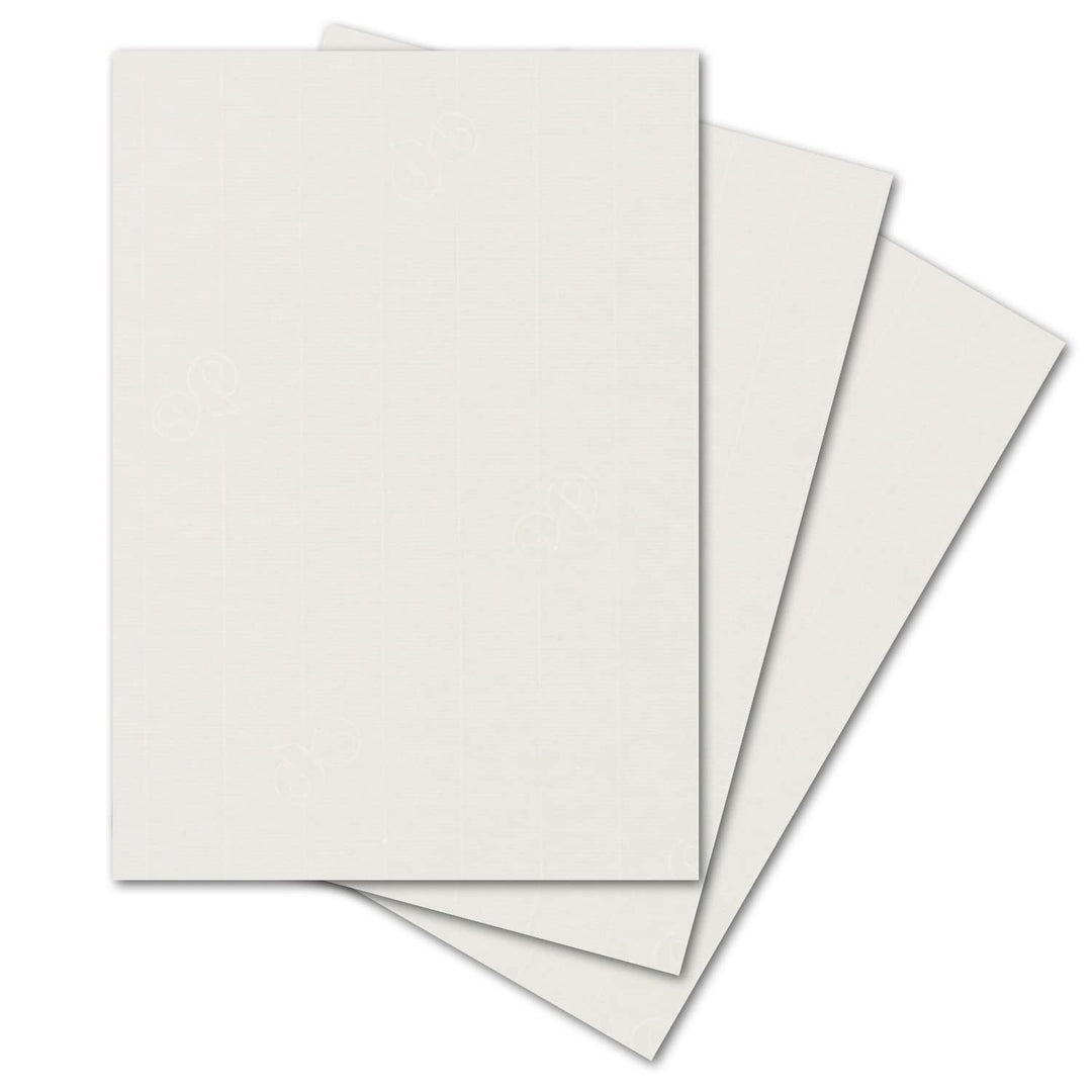 ARTOZ 100x Briefpapier - Ivory-Elfenbein DIN A4 297 x 210 mm - Edle Egoutteur-Rippung - Hochwertiges