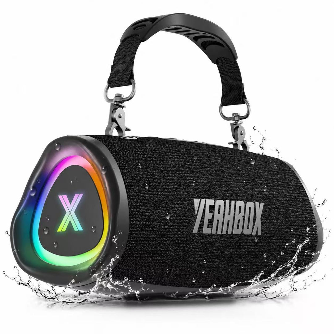 YEAHBOX Sonic Boom POP Bluetooth-Lautsprecher, 50W 1.1-Kanal-Basssystem, Racetrack-Woofers + 31mm Si