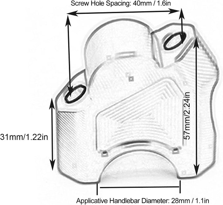 Motorrad Lenkererhöhung 28mm Motorrad Lenker Riser Clamp AdapterMount Adapter Fit für 502C/TRK502/50