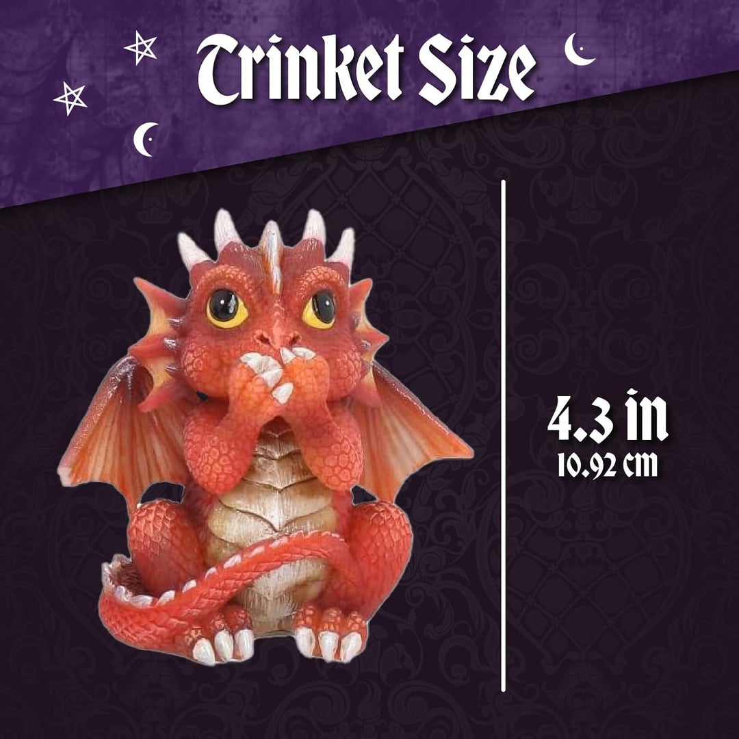 Nemesis Now B3756K8 Figur DREI Weise Dragonlinge, Kunstharz, 8,5 cm, Rot