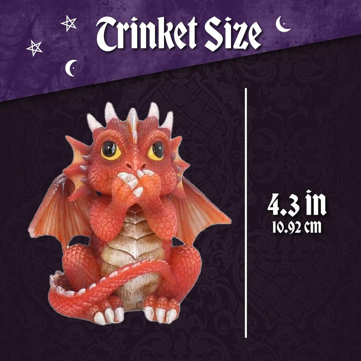 Nemesis Now B3756K8 Figur DREI Weise Dragonlinge, Kunstharz, 8,5 cm, Rot