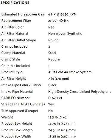 AEM 21-721C Performance-Kaltluftansaugsystem