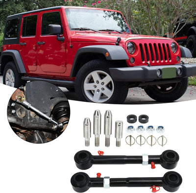 Front Sway Bar Trennt, Vorne Swaybar Quicker Trennen System Edelstahl Ersatz für Jeep Wrangler JK JK