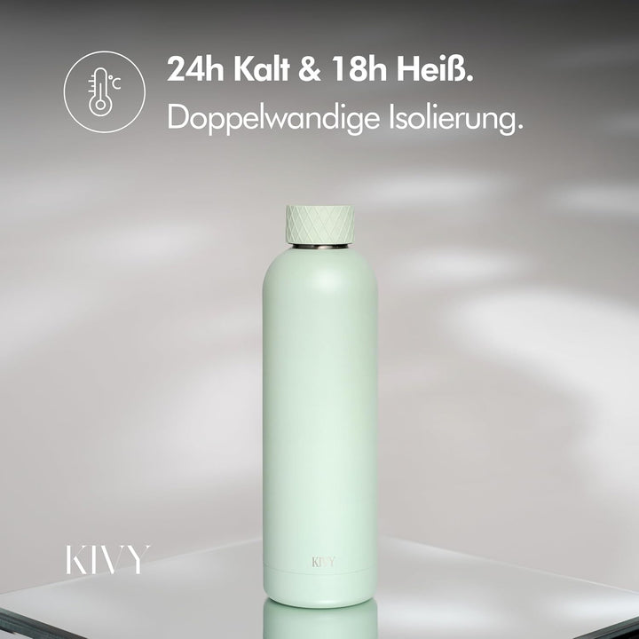 KIVY Edelstahl Trinkflasche 750ml - Auslaufsichere Thermosflasche 750ml - Trinkflasche Edelstahl Koh