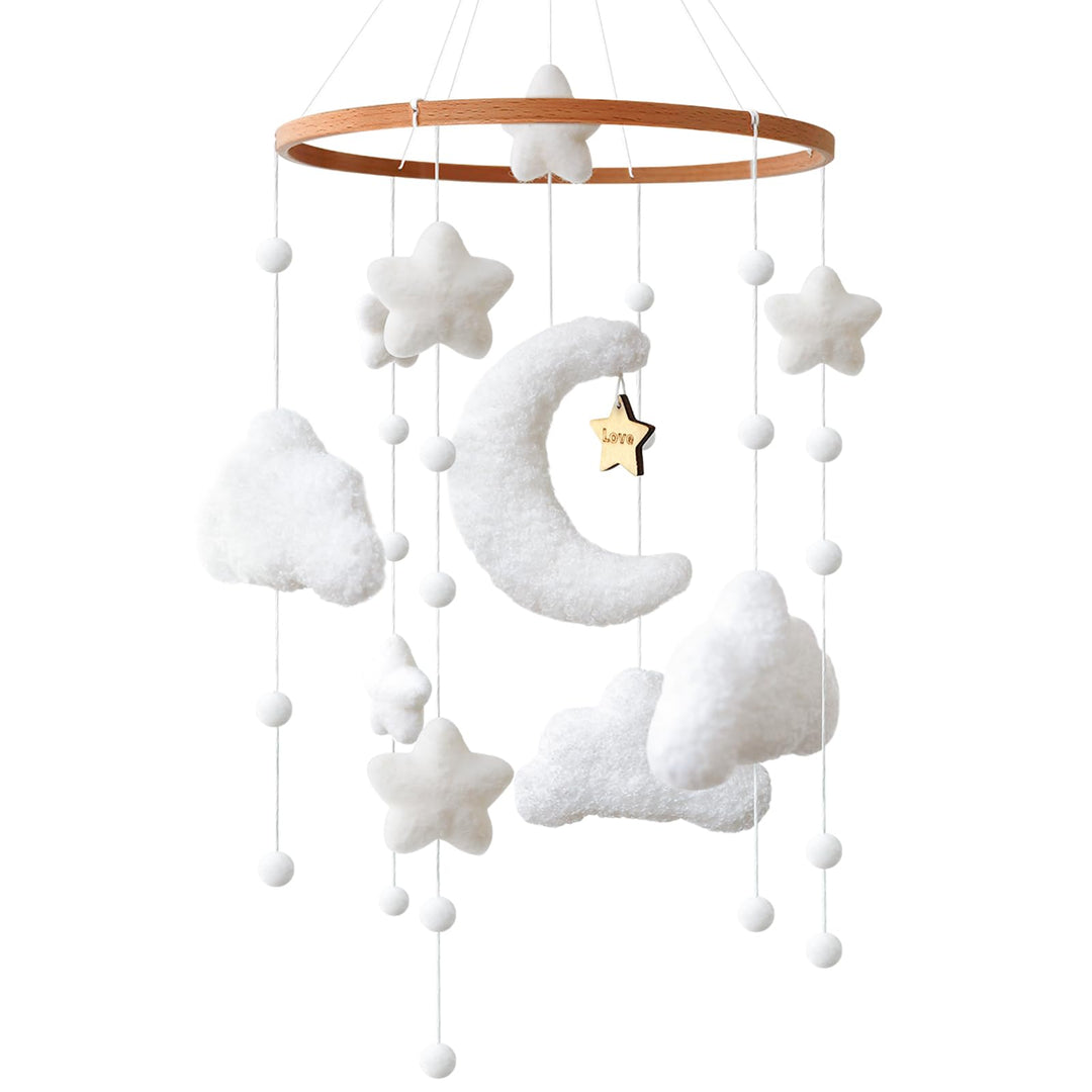 Mobile Baby – Stern Mond Baby Mobile für Bett, Babybett Mobile Baby Windspiele, Kinderzimmer Babyzim