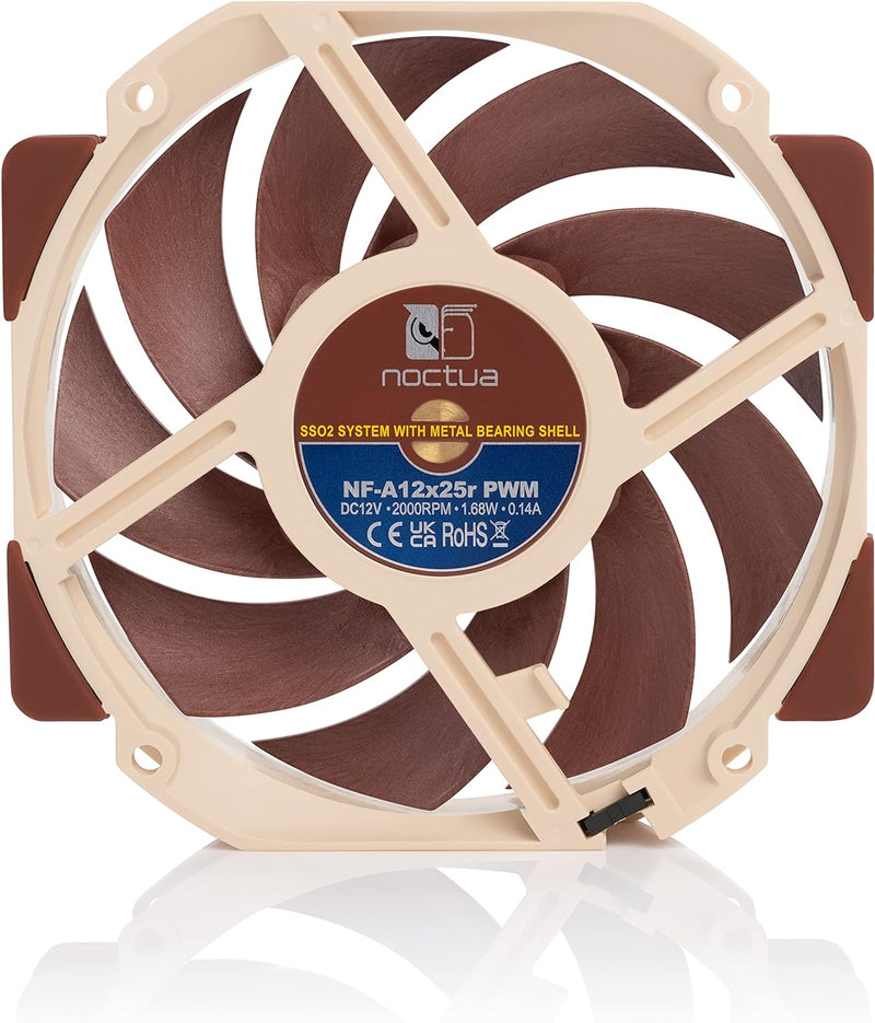 Noctua NF-A12x25r PWM, 120mm Rundrahmenlüfter, 4-Pin (Braun)