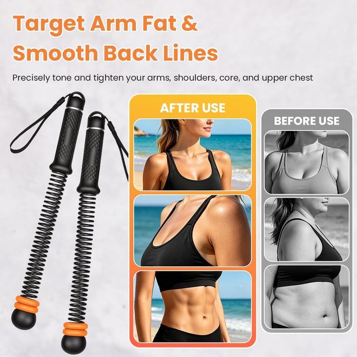 Vicloon Battle Rope, 2 Stück Verstellbares Ropeless Battle Ropes, Battles Rope Ohne Seil, Tragbar Sc