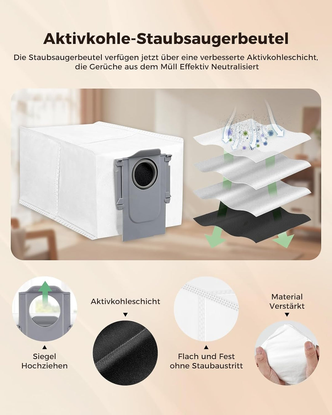 Yivy 30 Stück Zubehör für Roborock S8 Maxv Ultra/S8 Max Ultra Saugroboter, Zubehörset mit 2 Hauptbür