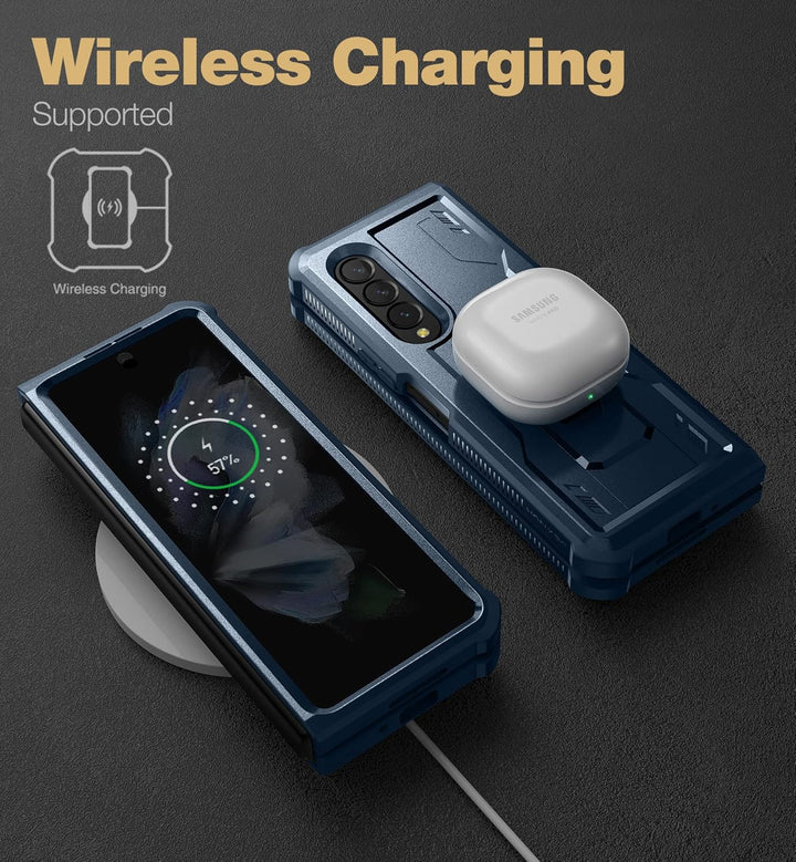 Dexnor für Samsung Galaxy Z Fold 3 5G (2021) Hülle, Full-Body Dual Layer Rugged Case mit eingebautem