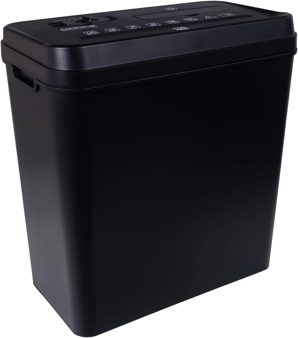Office Products Aktenvernichter/für Papier CD/DVD / 10 Blätter Querschnitt/Behälter 14 l/Schwarz/Pap