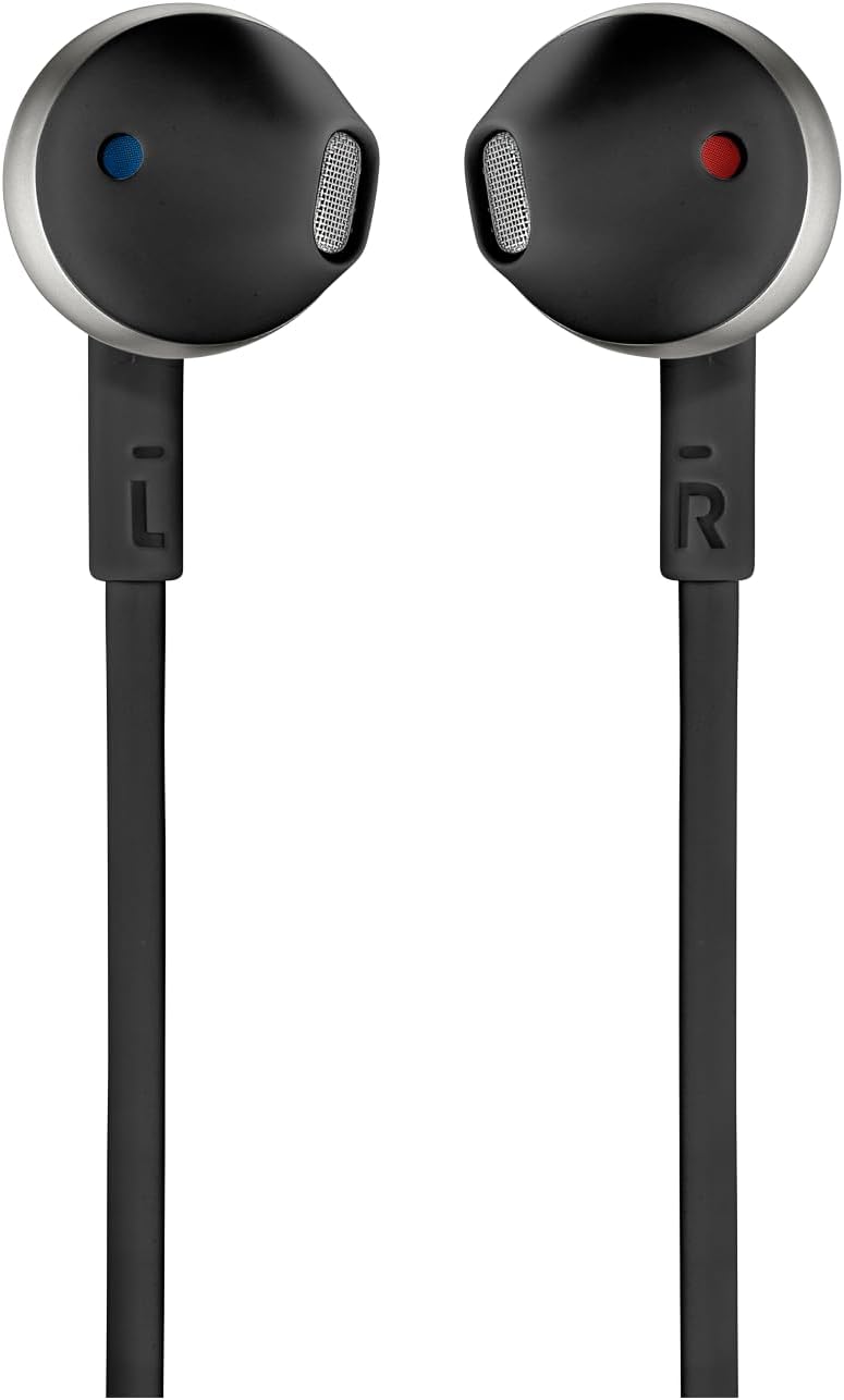 JBL Tune 205 Kopfhörer mit Kabel und Mikrofon, flaches Kabel, Einhandbedienung, ergonomisch, weiche