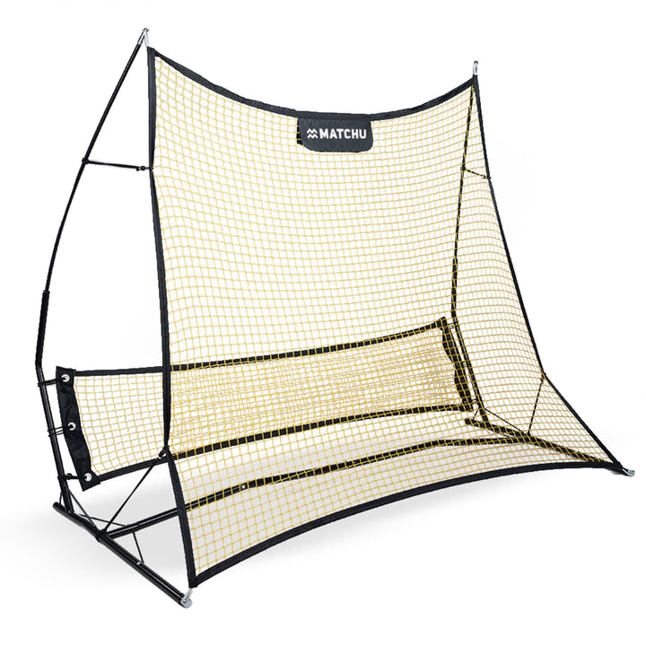 MATCHU - 2-in-1 Fussball Rebounder - Kickback - Geeignet für Fussball und Handball - 183 x 130 cm -