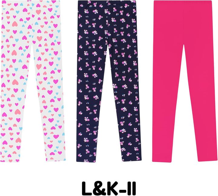 L&K-II Mädchen Leggings Hohe Taille Strumpfhosen Kinder Hosen Casual Stretch Mädchen Baumwolle Leggi