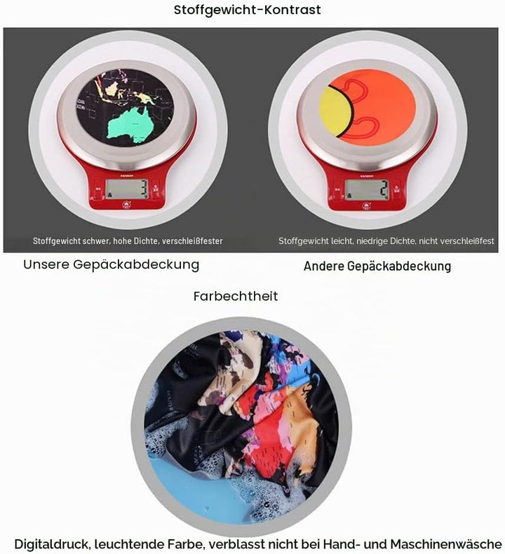 MosaiRudo Dickere Kofferhülle,Elastische Koffer-Abdeckungen Passend für 18-32 Zoll Koffer, Gepäckabd