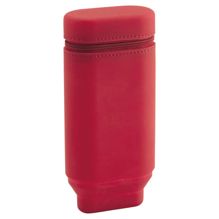 Lihit Lab Smart Fit ACTACT Stationery Stand Pen Case Oval Type S - Red (Green Tea Set)