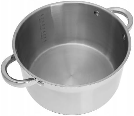 Topf Induktion Kochtopf, Premium Edelstahl, mit Glasdeckel Dampfloch, unbeschichtet, für alle Herdar