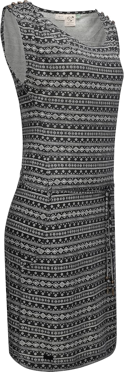 Ragwear Damen Kleid Sommerkleid kurz aus Biobaumwolle und Lyocell Chego Organic XS-XXL XL Kurz Schwa