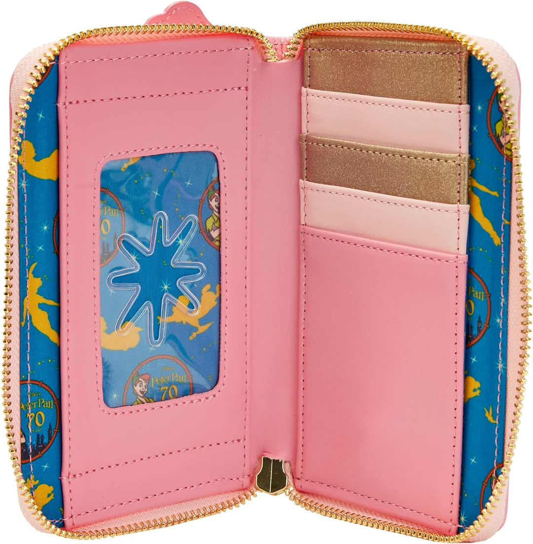 Loungefly Disney Purse Peter Pan You Can Fly 70th Anniversary Rosa Zip Around One Size Standard, Sta
