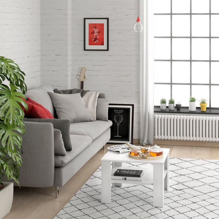 Vicco Couchtisch Homer, Weiss, 60 x 42 cm Weiss 60x42x60 cm, Weiss 60x42x60 cm